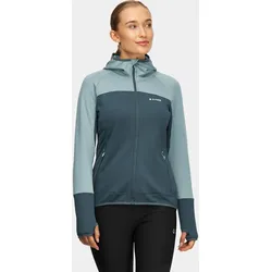 Fleecejacke Bergwandern Damen Alpinus Uba salbeigrün|salbeigrün|BLAU S