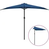 furnicato Balkon-Sonnenschirm 300 x 155 cm Blau