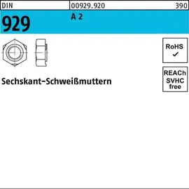 F. REYHER Nchfg. GmbH & Co. KG Sechskantanschweißmutter DIN 929 M16 A 2 50 Stück