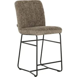 Barhocker Zola aus Stoff, Braun