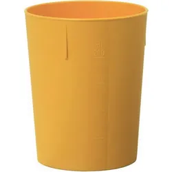 20x Waca PP-Trinkbecher FUN. gelb. 250ml. Ø: 74mm. Höhe: 90mm