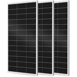 Rvpozwer 18BB 100Watt Solarpanel, N-Type 12 V 100 W Solarmodul, 25% Hocheffiziente Monokristalline PV-Module, IP68-Wasserdichtigkeit und MC4-Anschlüssen für RV, Schiff, Dach (3 * 220w-Weiß)