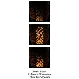 EasyMaxx Solar-Fackel 1,2V schwarz mit LED-Flammeneffekt