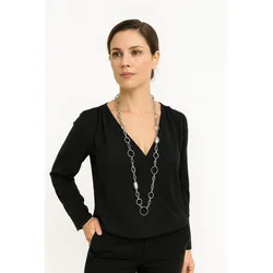 Lange Kette "Lucca", Damen, Gr. one size, Metall, silber, COLLEZIONE ALESSANDRO, Basic, Halsketten, Lange Gliederkette mit Elementen