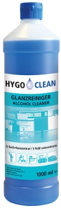 HYGOCLEAN Glanzreiniger Konzentrat, Reinigungsmittel auf Alkoholbasis, 1 Liter – Flasche