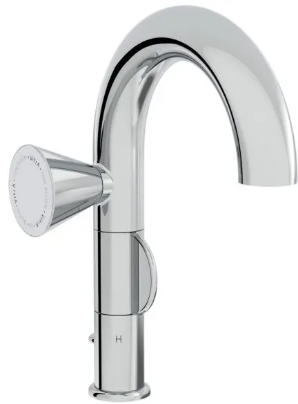 VitrA Liquid Waschtisch-Einhebelmischer A42786 Ausladung 175mm, Einlochmontage, mit Ablaufgarnitur G 1 1/4, chrom