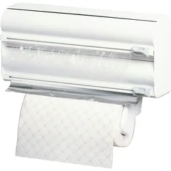 Rayen Rayen | Küchenrollenhalter | Dreifach-Küchenrollenhalter | Schneidesystem | Anpassungsfähig | Spezialklingen | Weiß | Maße: 38x10x25,5 cm