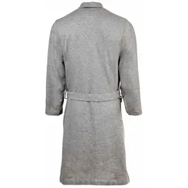 Boss Herren Bademantel - Robe, Morgenmantel, Baumwolle, Logo Grau 2XL
