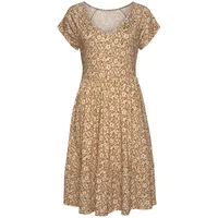 Buffalo Jerseykleid Braun/Creme Blümchenprint 36