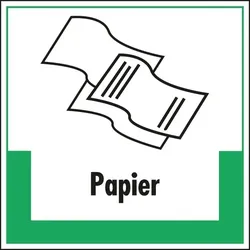 Schild I Abfallkennzeichen Papier, mit Symbol und Text, Kunststoff, 200x200mm