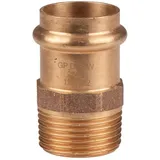 Pipetec Rotguss Pressfitting Übergangstück 28 mm - 1'' AG Fitting