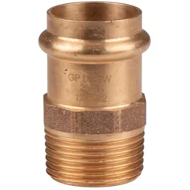 Pipetec Rotguss Pressfitting Übergangstück 28 mm - 1'' AG Fitting