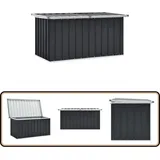 Gartenbox Anthrazit 129x67x65 Cm - Gartendekoration - Gartenaufbewahrung - Gartenbox - Stahlausstattung - Auflagenbox
