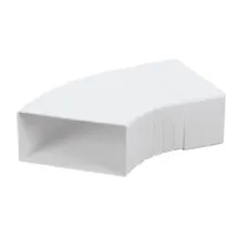 airRoxy Flachkanalbogen 15-45° kürzbar Bogen 110x55mm Lüftungskanal 7730