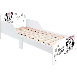 Arditex Kinderbett Disney Minnie Mouse 70 x 140 cm Holz lackiert weiß