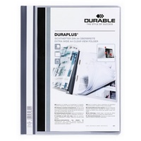 Durable Angebotshefter Duraplus mit Sichttasche für A4, grau, 25er