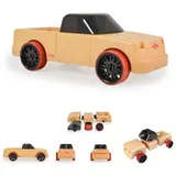Moni Spielzeugautos Mini aus Buchenholz verschiedene Modelle, ab 4 Jahre schwarz