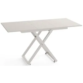 WFL GROUP Axen Beige Holz 120-160 x 80 x 38-75 cm