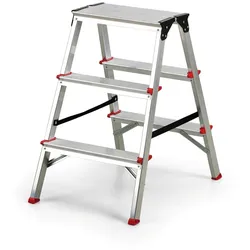 Stufen-Stehleiter, beidseitig, 2x3 Stufen, Höhe 650 mm