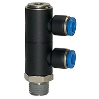 Riegler L-Mehrfachverteiler »Blaue Serie«, 2-fach drehbar, R 3/8 a.