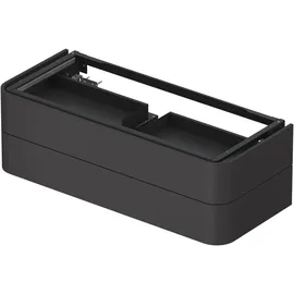 Duravit Happy D.2 Plus Konsolenwaschtischunterbau wandhängend, 1300x550 mm, 2 Schubkästen, für Aufsatzbecken, Graphit Supermatt
