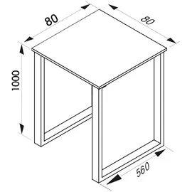 VCM Bartisch Xona 80x80