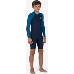 Schwimmanzug Shorty langarm Jungen - 100 blau blau|grün 131-140cm 8-9J