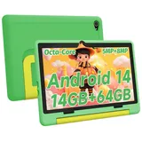 BUFO 10.1 Zoll 14GB RAM+64GB ROM 1280x800 HD-Display, 5000mAh Akku Kinder Tablet (64 GB) grün