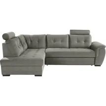 Livetastic Eckcouch Webstoff 5-Sitzer Dunkelgrau