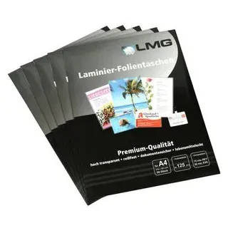 LMG Laminierfolien glänzend 125 mikron A4,