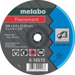 Metabo Flexiamant 125x4,0x22,23 Stahl, Schruppscheibe, gekröpfte Ausführung