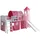 TICAA Hochbett Ekki Country onesize Kiefer massiv weiß rosa
