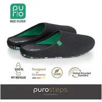 Purosteps Hausschuhe Casa Eco Signet schwarz/grün