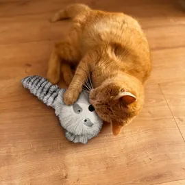Aumüller Katzenspielkissen Waschbär braun