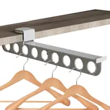 Ausziehbare Kleiderstange – Teleskop-Schrankstange, ausziehbare Kleiderstange, starke Tragfähigkeit, Organizer-Erweiterung, platzsparendes Kleiderhaltersystem für Hemden, Jacken