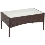 Mendler Halden Gartentisch 79 x 48 x 38 cm braun meliert