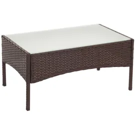 Mendler Halden Gartentisch 79 x 48 x 38 cm braun meliert