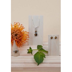 mantraroma Schmuckset 925er Silber mit Tigerauge (Schmuckset aus 925 Silber) 50