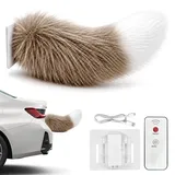 Niedliche Fuchsschwanz Auto-Deko, Wackeldackel fürs Auto, Ferngesteuerter Wedel-Effekt für Elektroautos, Beweglicher alsAuto Accessoire, Plüschschwanz-Autodekoration, Kreatives Ornament