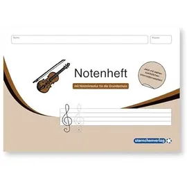 Sternchenverlag Notenheft mit Notenlineatur für die Grundschule