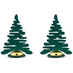Alessi - Bark for Christmas, Tischkartenhalter, grün (2er-Set)
