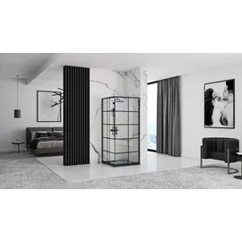 REA Concept Duschkabine 90 x 90 cm links schwarz transparent REA-K5478