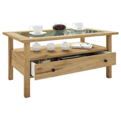 VCM LingisL Couchtisch 1 Schublade 1 Ablage Eiche dekor.