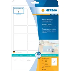 HERMA Inkjet-Etiketten SPECIAL, 63,5 x 38,1 mm, weiß