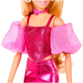Barbie Anziehpuppe Deluxe Style im pinken Metallic Outfit