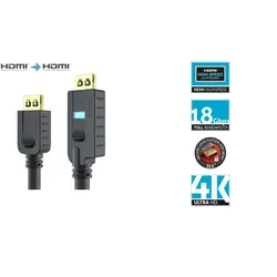PureLink PI2010-125 - Aktives HDMI Kabel 4K 18Gbps - PureInstall 12,5m - Schwarz