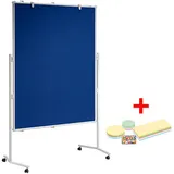 Maul AKTION: MAUL Moderationswand MAULpro 120,0 x 150,0 cm blau + GRATIS Moderations-Starter-Set, bestehend aus je 120 Moderationskarten Ø 9,5 cm, Ø 13,5 cm, 9,5 x 20,0 cm, 200 Signal-Nadeln