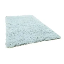 Tom Tailor Teppich Fluffy Uni blue lagoon 80 x 160 cm