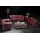 Salottini Chesterfield Garnitur Leder 3-Sitzer + 2-Sitzer + 1-Sitzer Rot