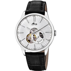 Lotus Quarzuhr »UL18536/1 Lotus Herren-Armbanduhr schwarz Analog«, (Armbanduhr), Herren Armbanduhr rund, groß (ca. 42mm), Lederarmband schwarz schwarz